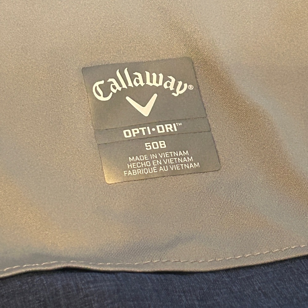 Callaway Men's Navy Big & Tall Flat Front Shorts - Picture 4 of 5